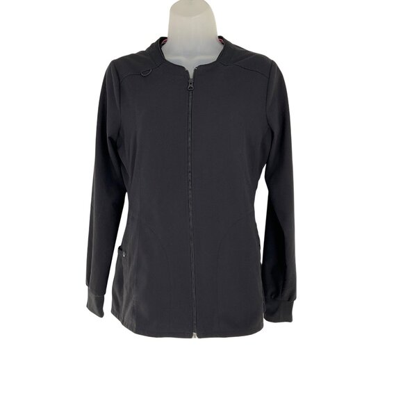 Vince Camuto  Womens Black Scrub Jacket & Top Set XS Polyester/Spandex Blend - Picture 14 of 16